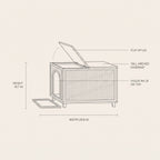 Wicker Rattan Litter Box Enclosure with Flip-Top Lid and Tall Doorway — view 5